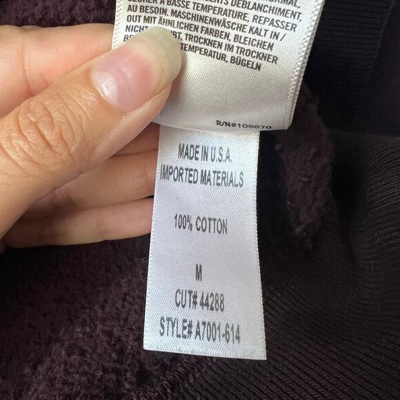 Agolde Burgundy Turtleneck Sweatshirt Size Medium - Picture 7 of 7